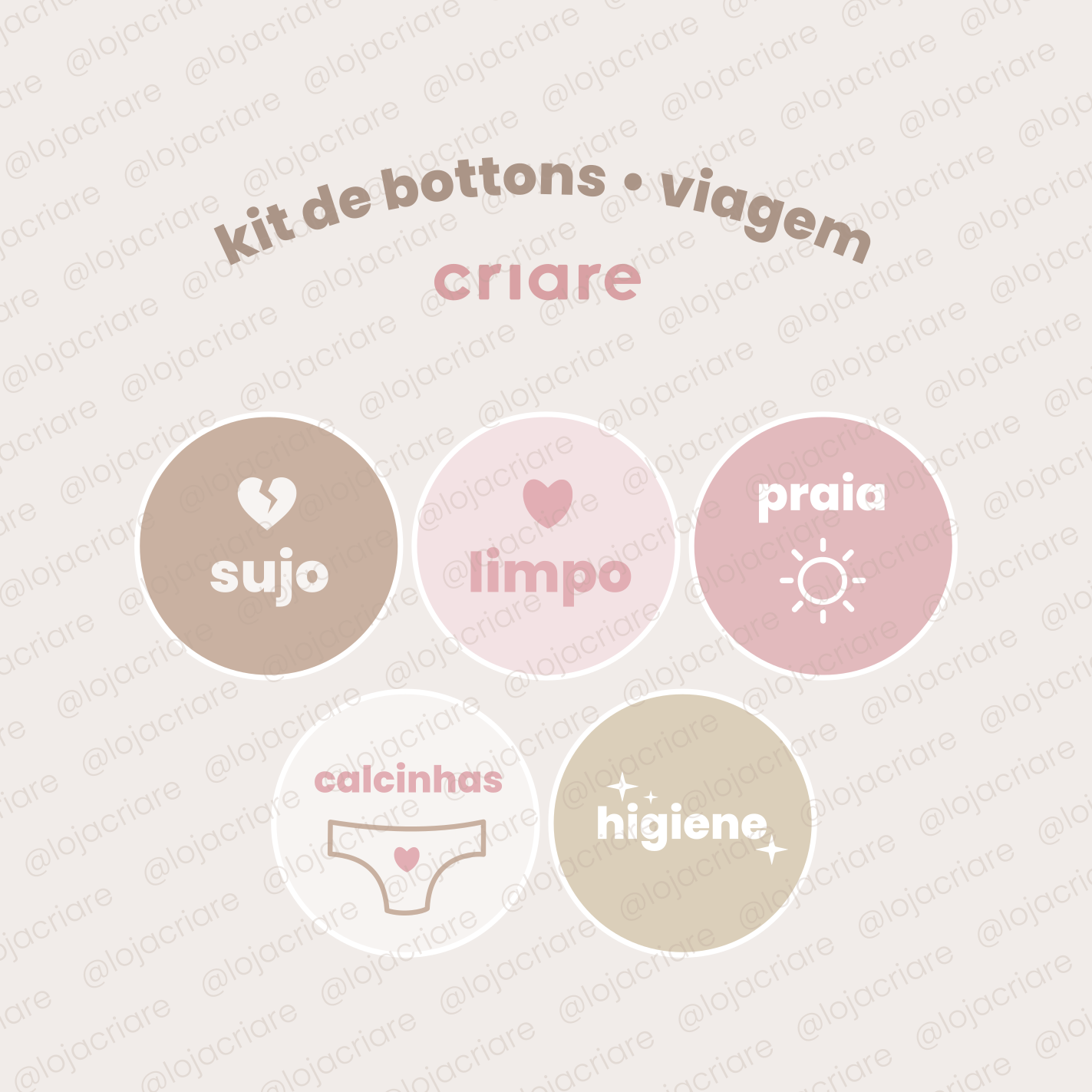Kit de Bottons - Viagem