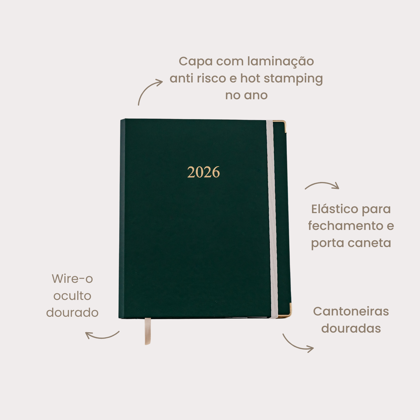 Mini Planner 2026 - Verde Granu
