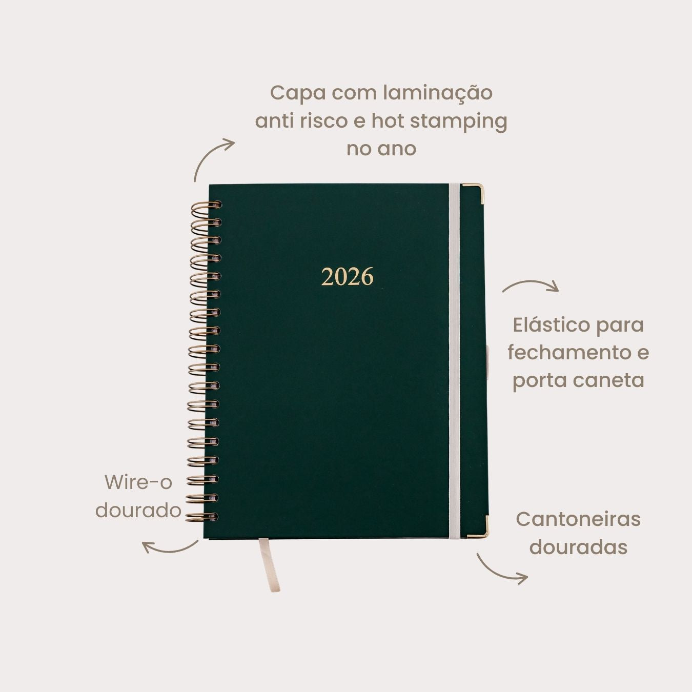 Life Planner 2026 - Verde Granu