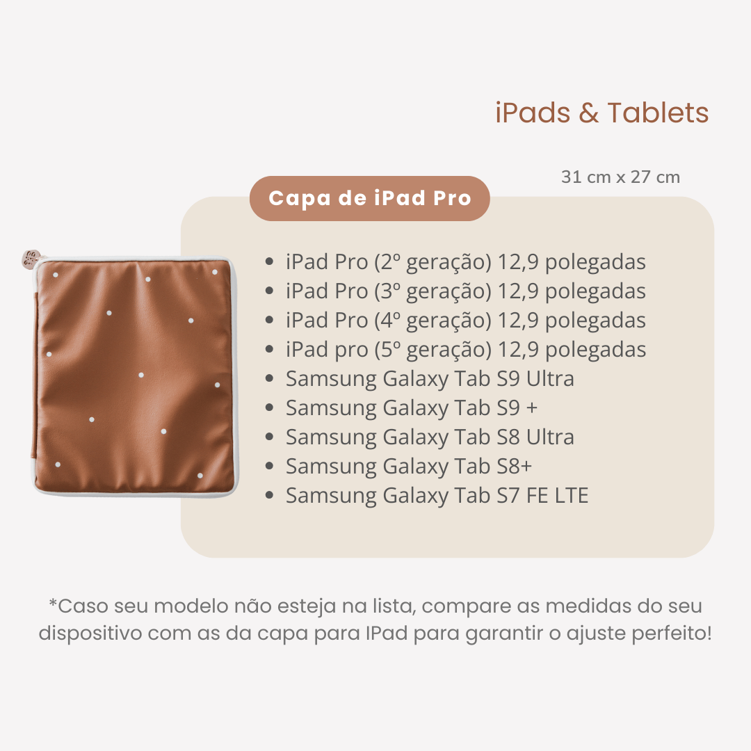 Capa para iPad Pro -  Chocomelo