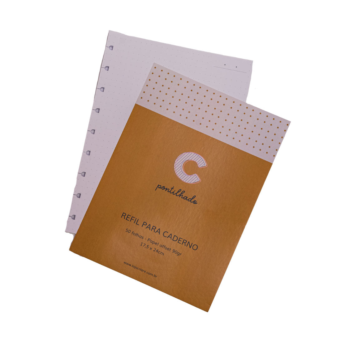Refil pontilhado para caderno