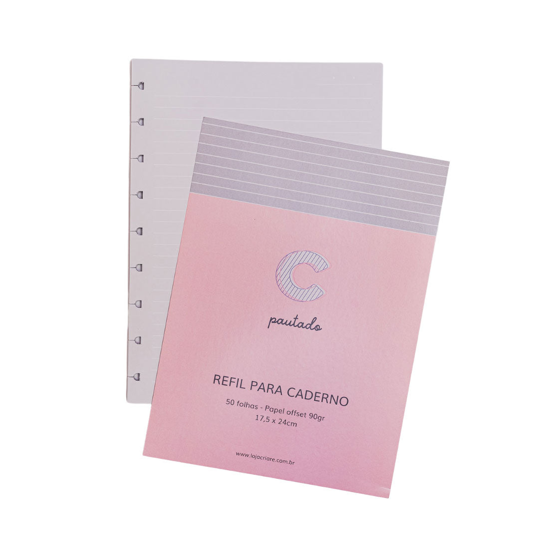 Refil pautado para caderno