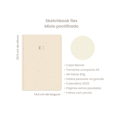 Sketchbook Flex A5 - Baunilha