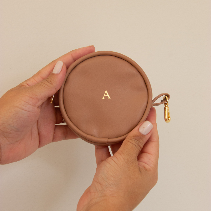 Bolsinha redonda personalizada - Chocomelo