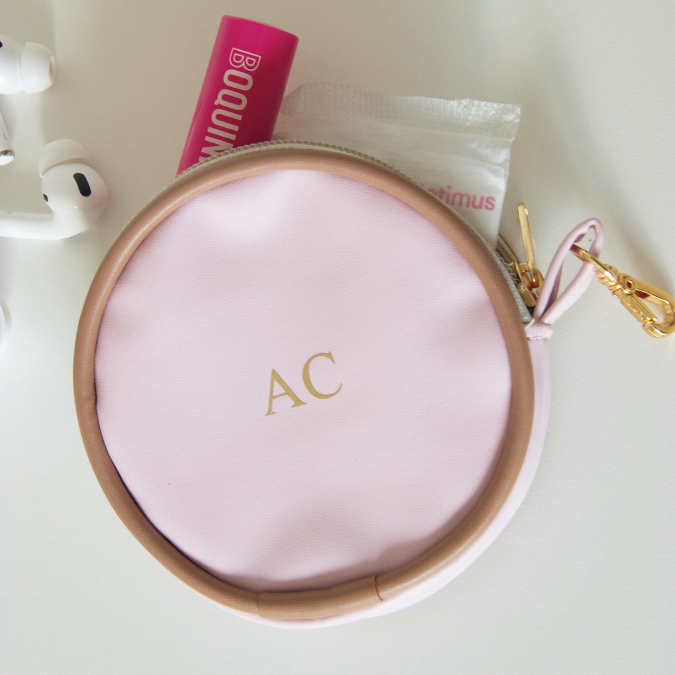 Bolsinha redonda personalizada - Milkshake