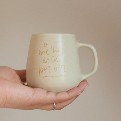 Caneca Bojuda Porcelana - Baunilha