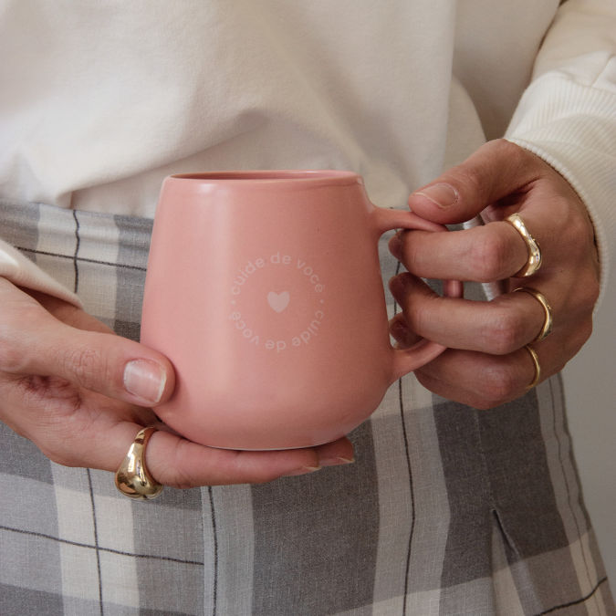 Caneca Bojuda Porcelana - Milkshake